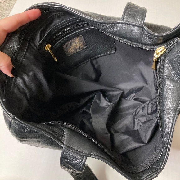 Vintage Lew 'N' Me 2 Leather Purses Black Brown Made In USA - Picture 16 of 16